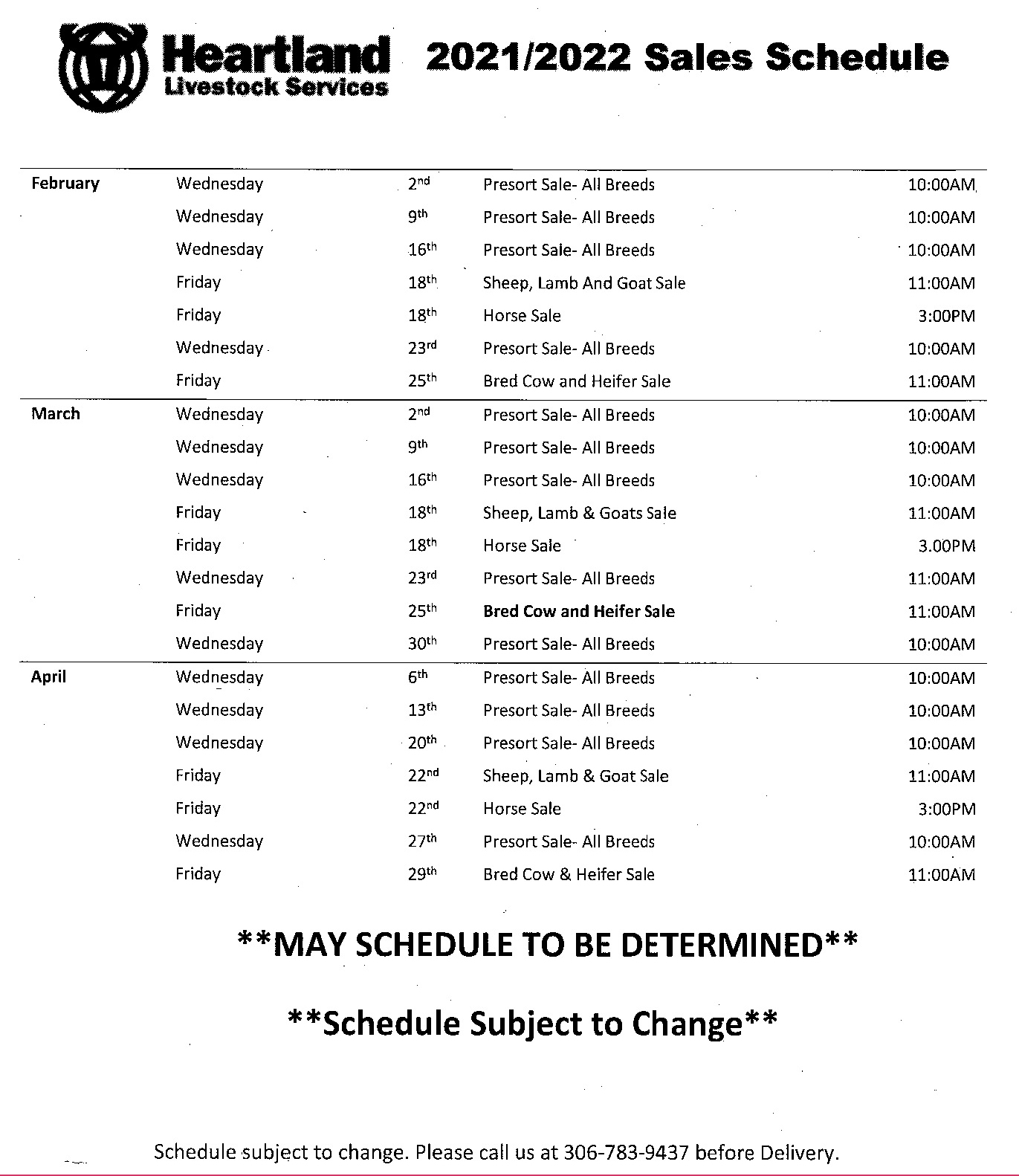 Index Of Yorkton Sale Schedules